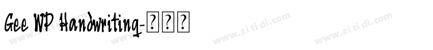 Gee WP Handwriting字体转换